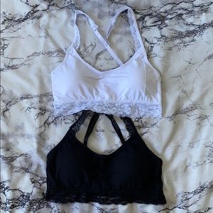 White & Black Bralettes